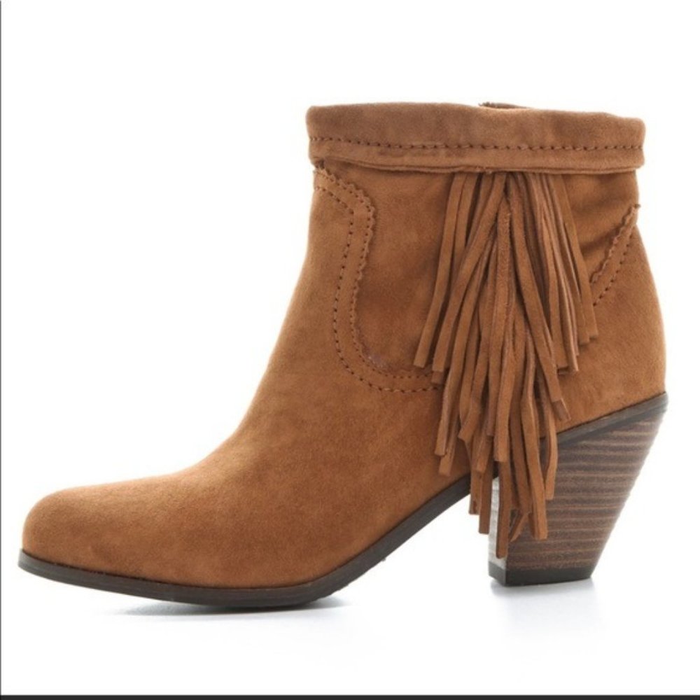 NEW Sam Edelman Suede Fringe Booties 6.5